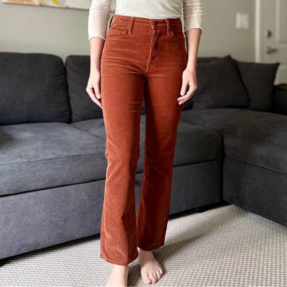 MOTHER Pants - MOTHER The Tomcat Ankle Straight Leg Corduroy Pants